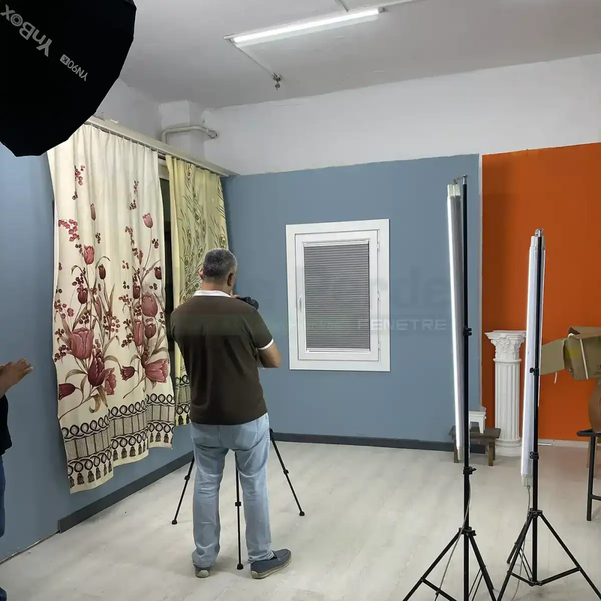 Plise perde villa — geniş pencere uygulaması motorlu model